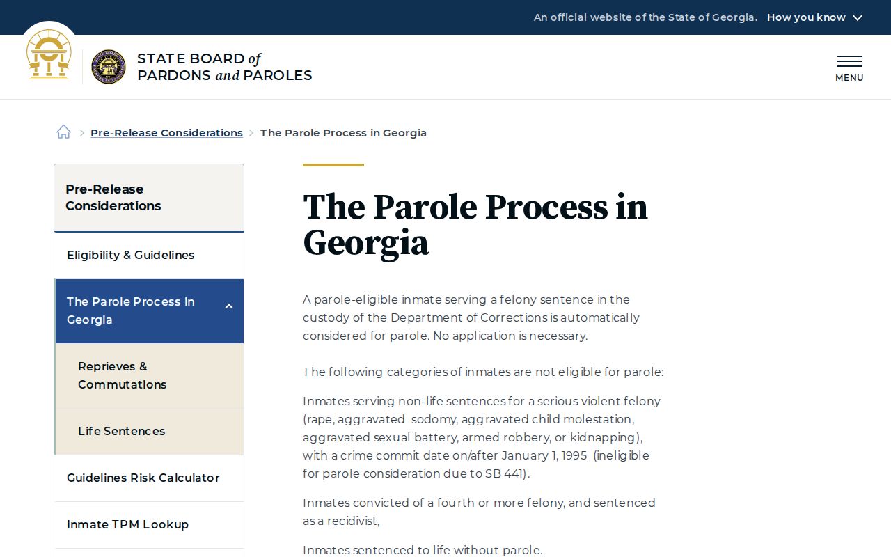 Pulaski County parole process and eligibility information